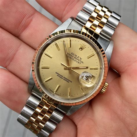 rolex datejust two tone price